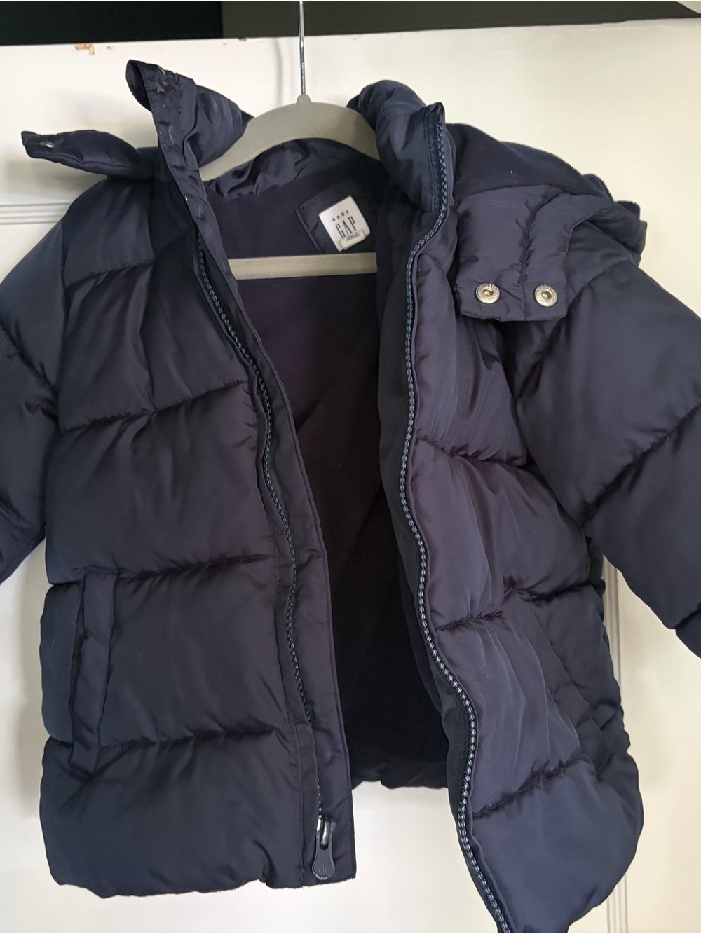 GAP Kids Navy Blue Quilted Puffer Coat
